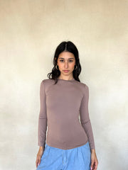 round neck basic top