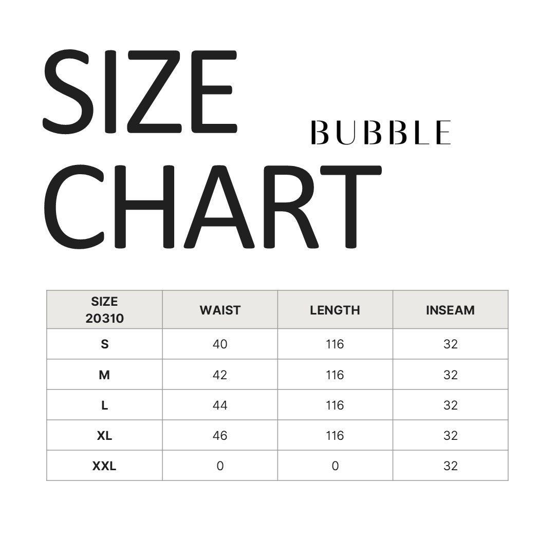 Elegant wide leg pants size chart