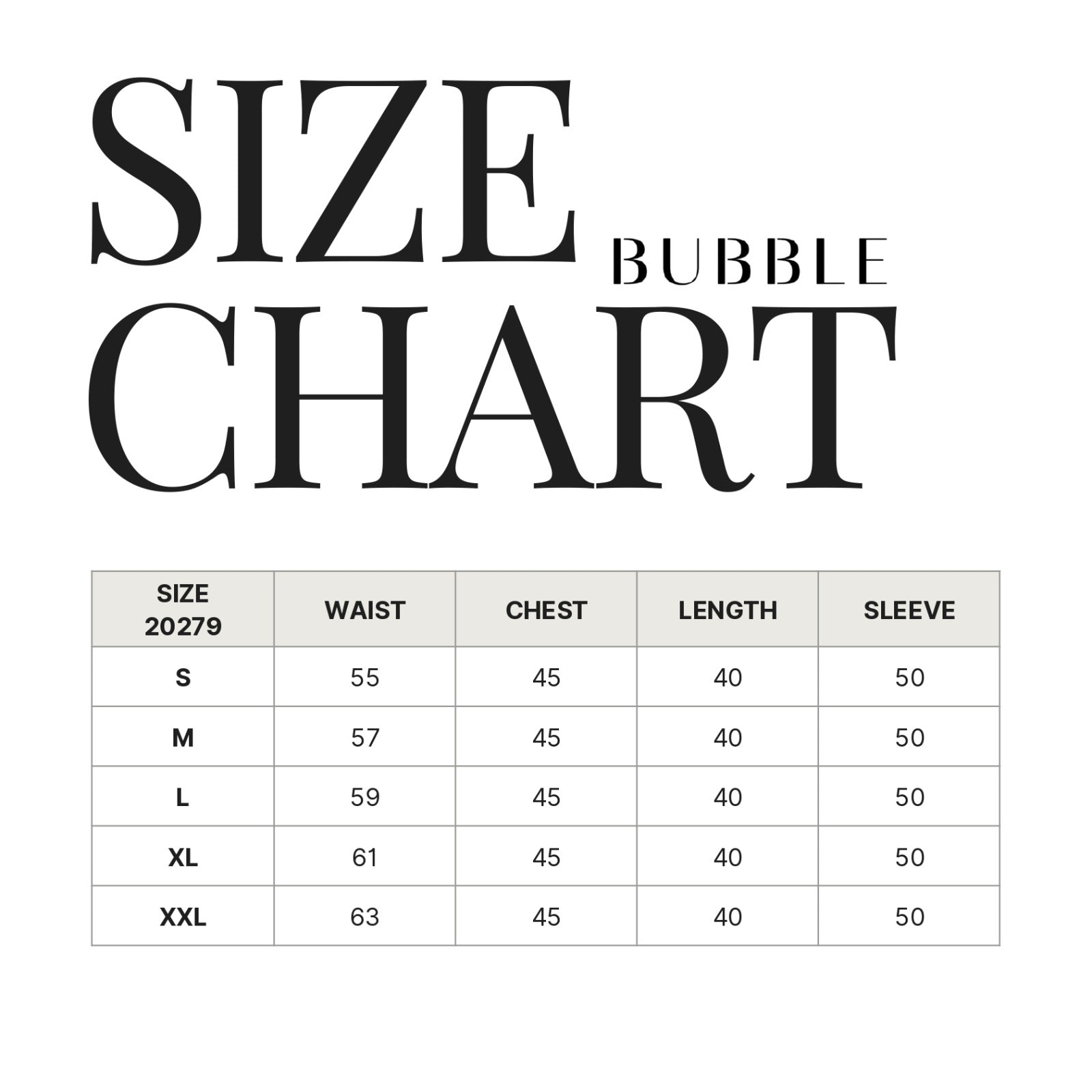 Tiedye linen Blouse size chart