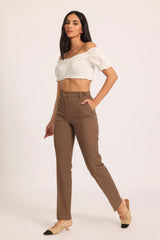 Classic Straight Pant - Cafe