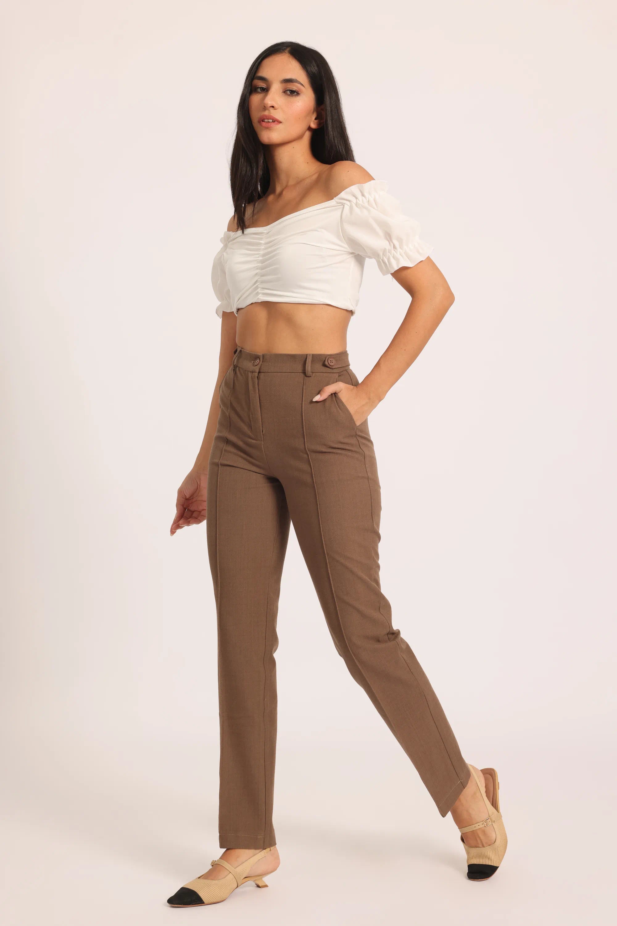 Classic Straight Pant - Cafe