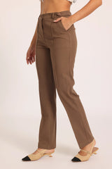 Classic Straight Pant - Cafe