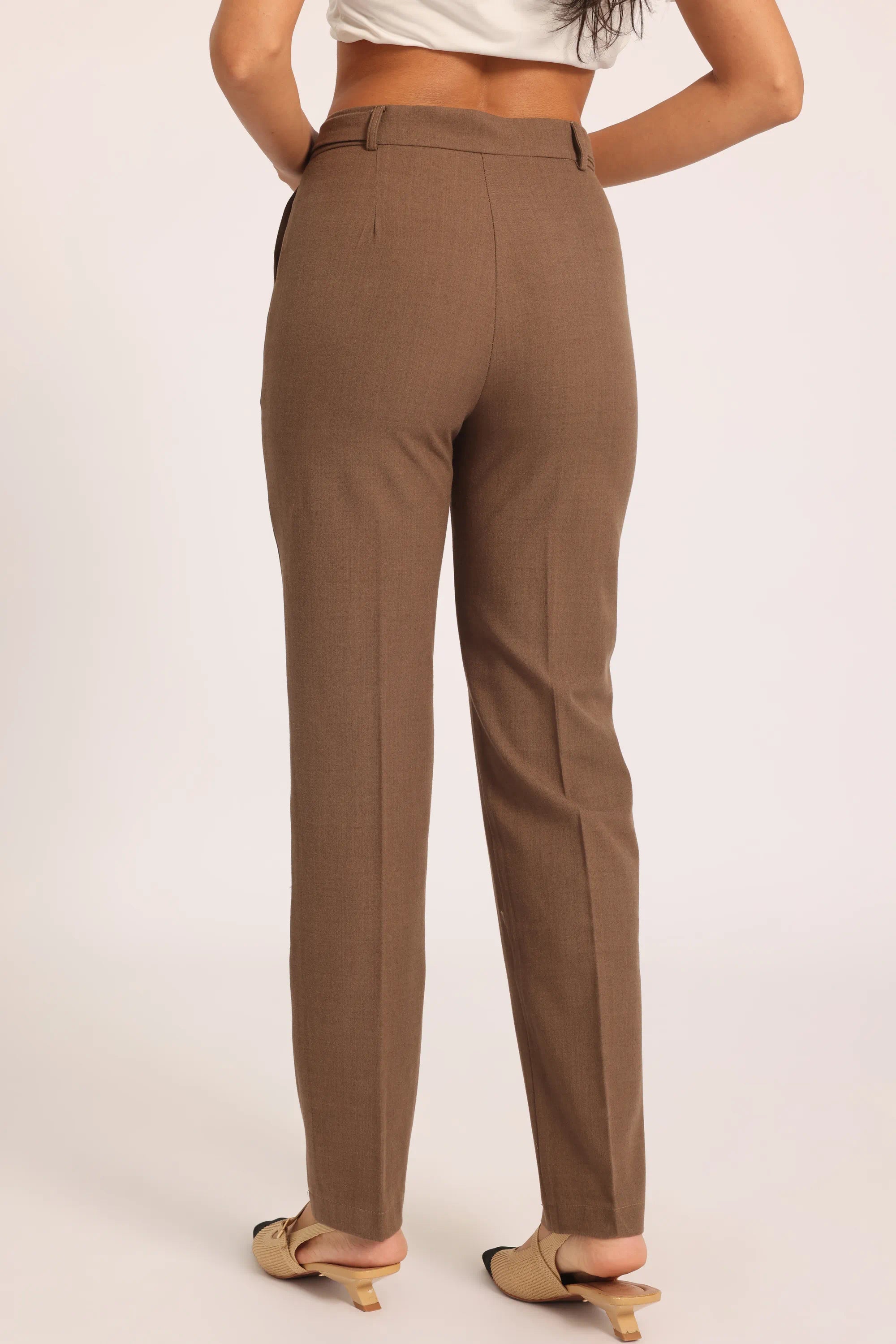 Classic Straight Pant - Cafe