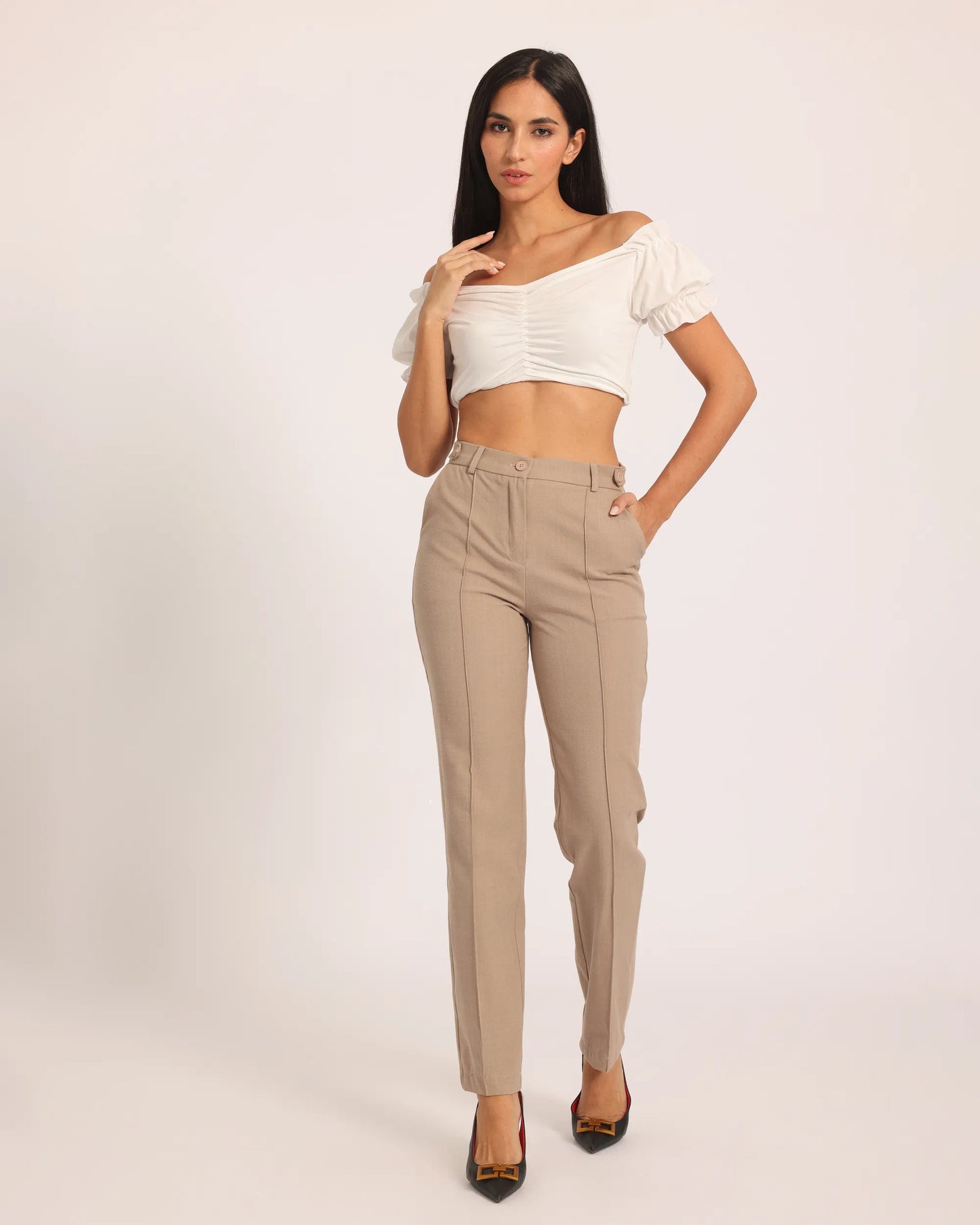 Classic Straight Pant - Beige
