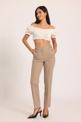 Classic Straight Pant - Beige