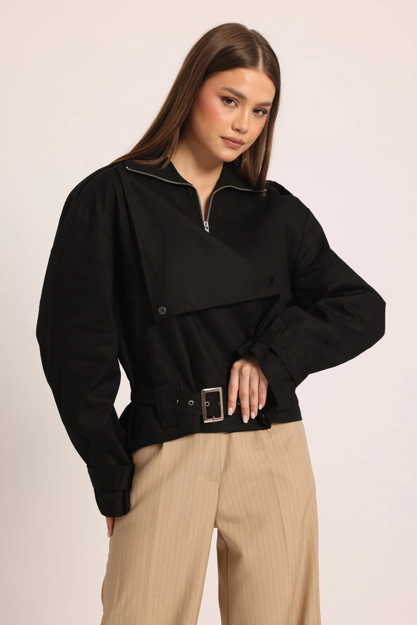 Nara Crop Jacket - Black