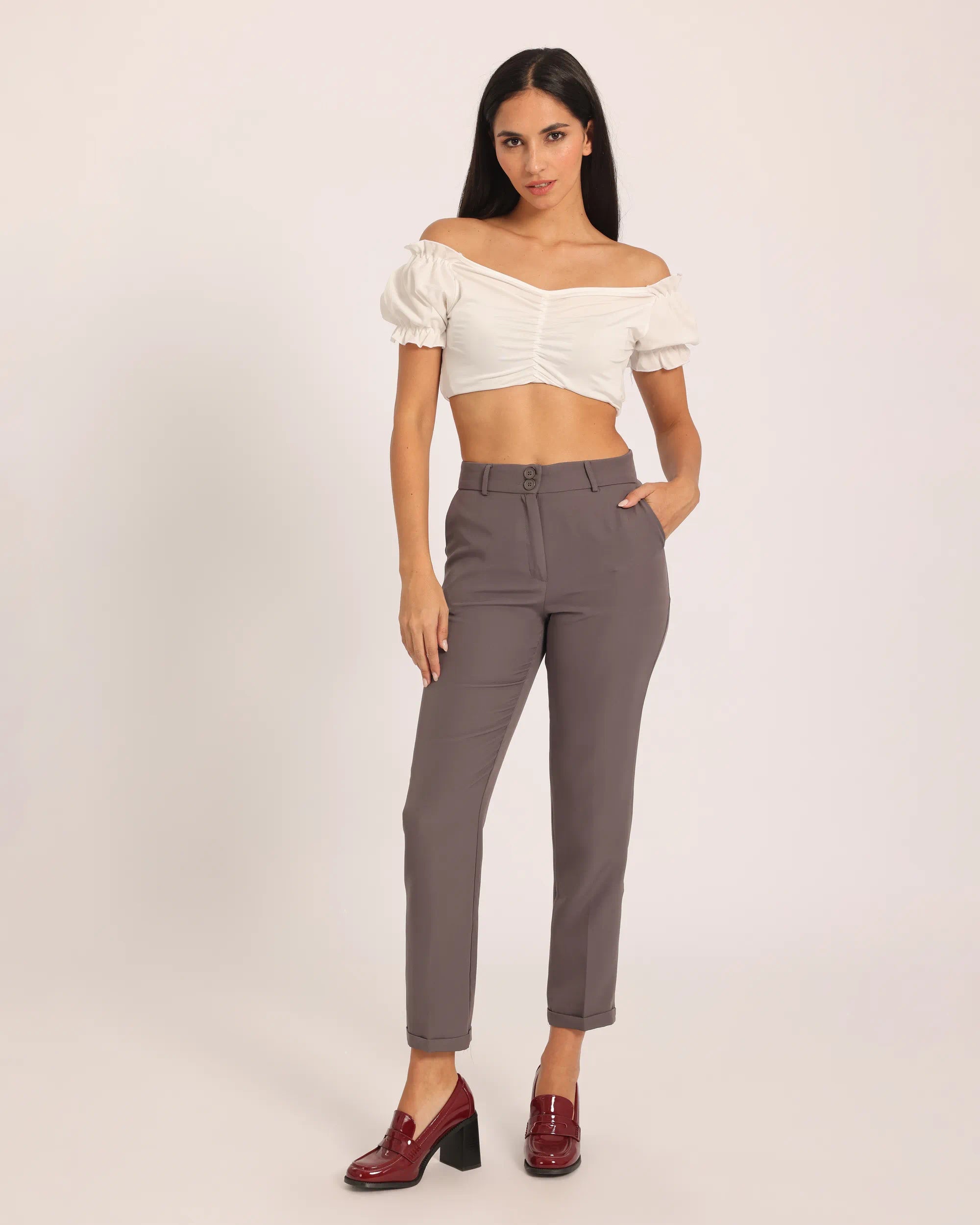 The Tapered Ankle Trouser - Grey