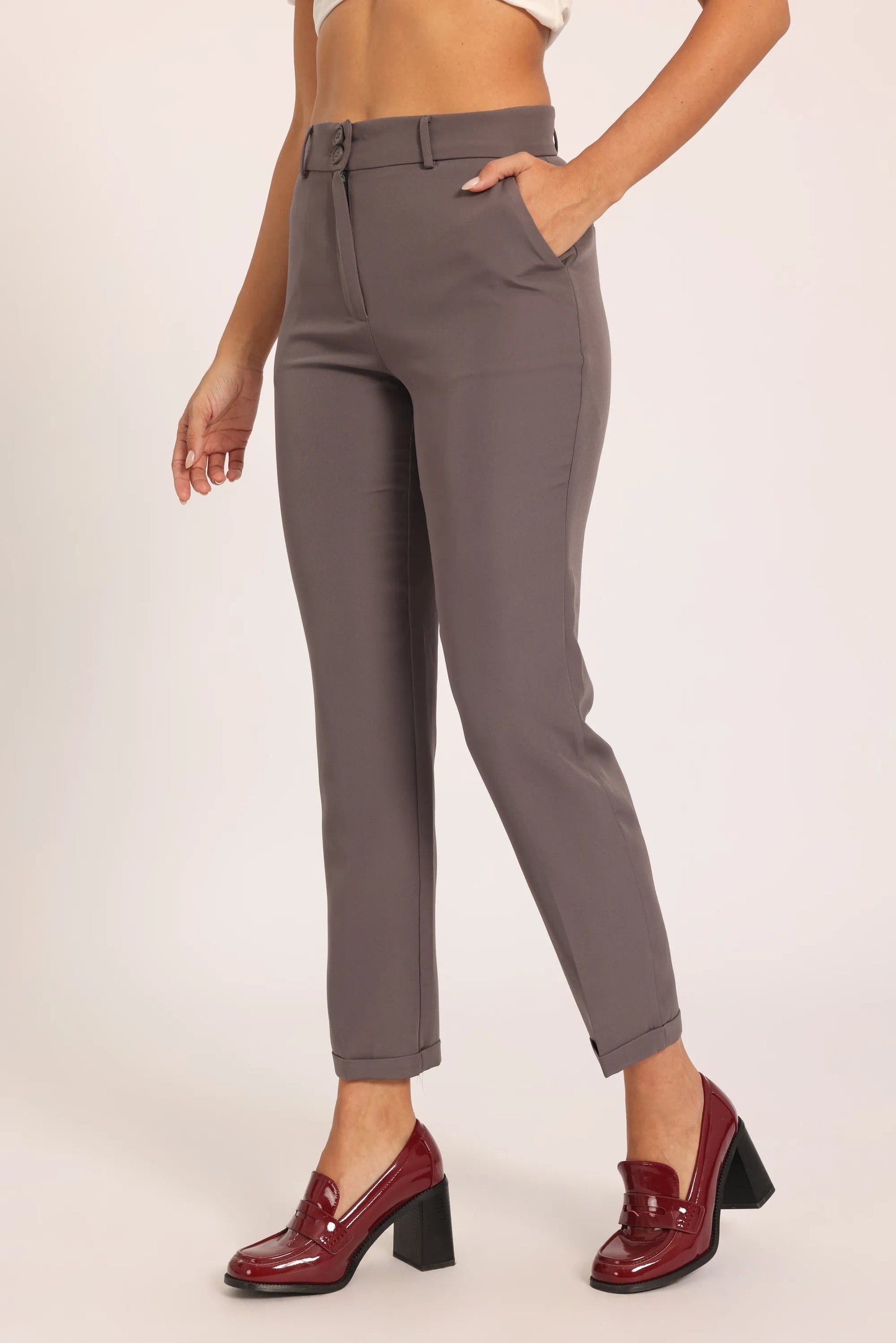The Tapered Ankle Trouser - Grey