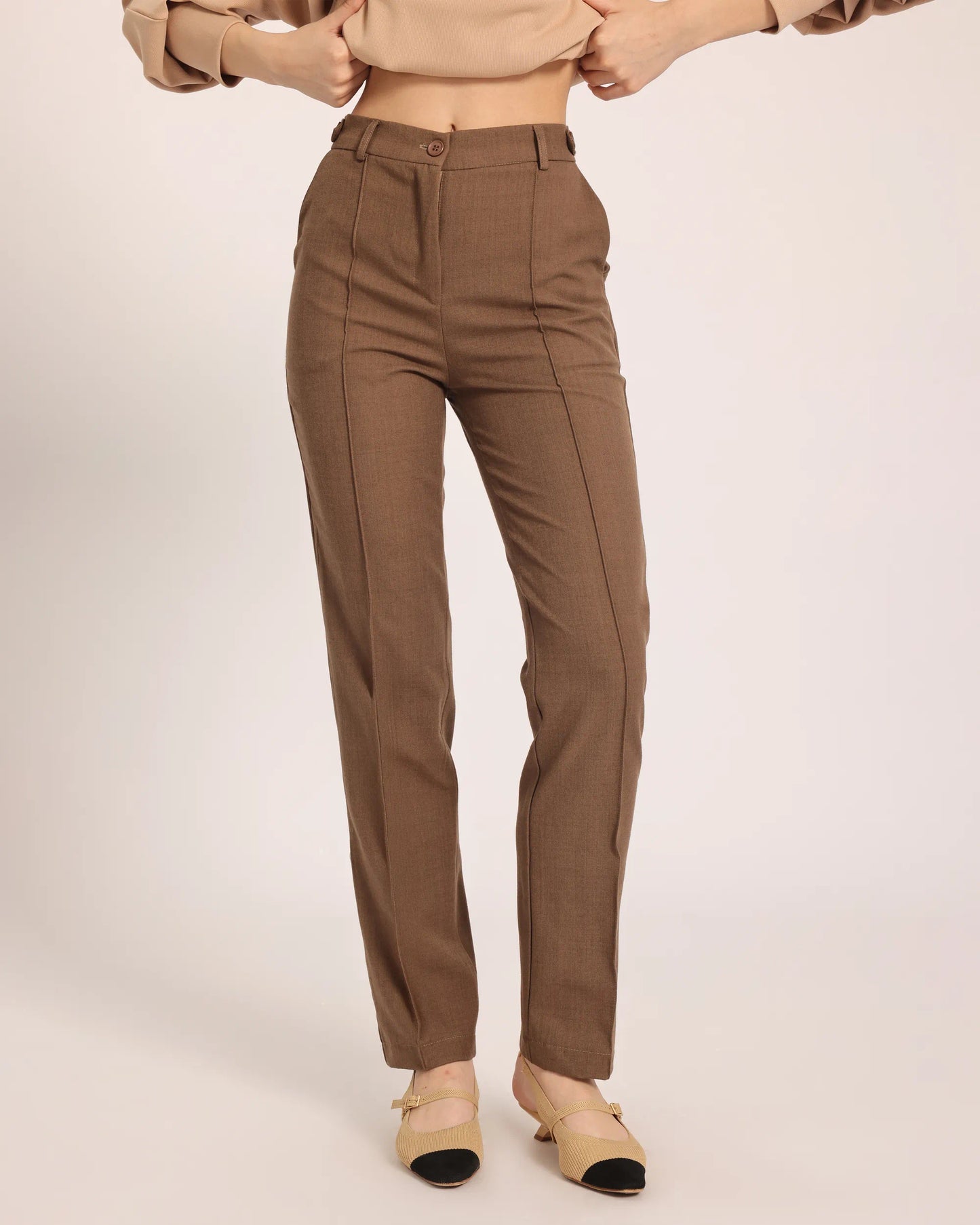 Classic Straight Pant - Cafe