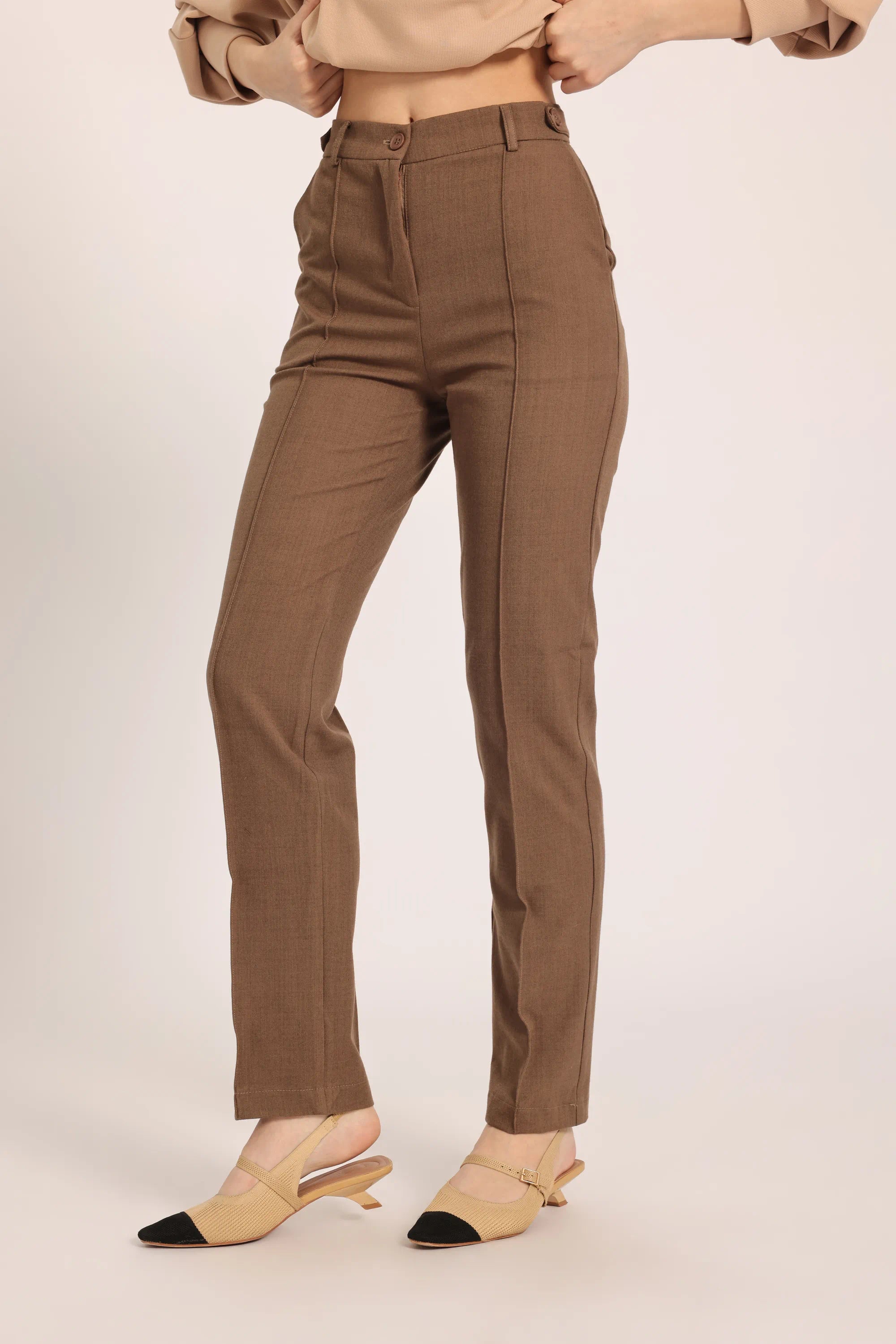 Classic Straight Pant - Cafe