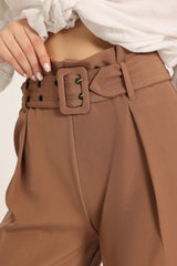 Nero Strap Pants - Brown