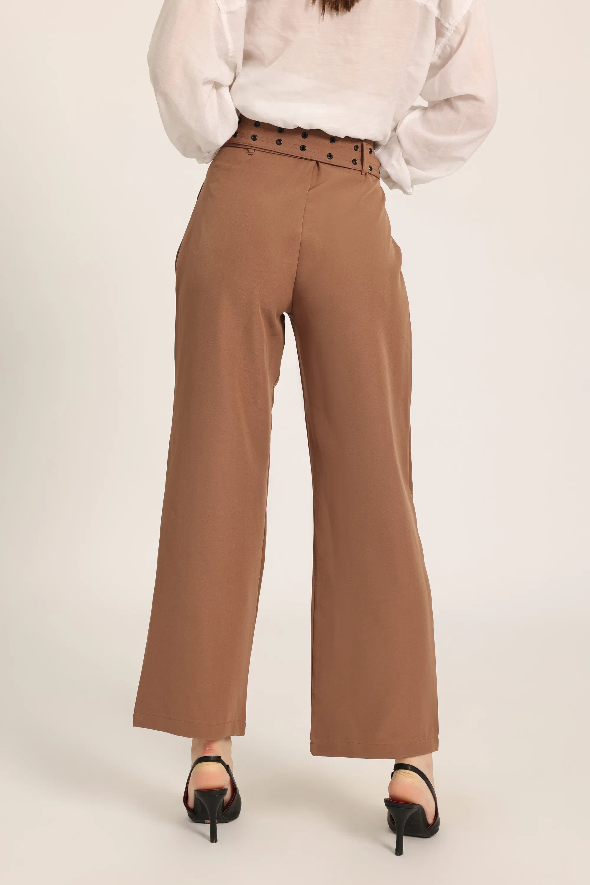 Nero Strap Pants - Brown
