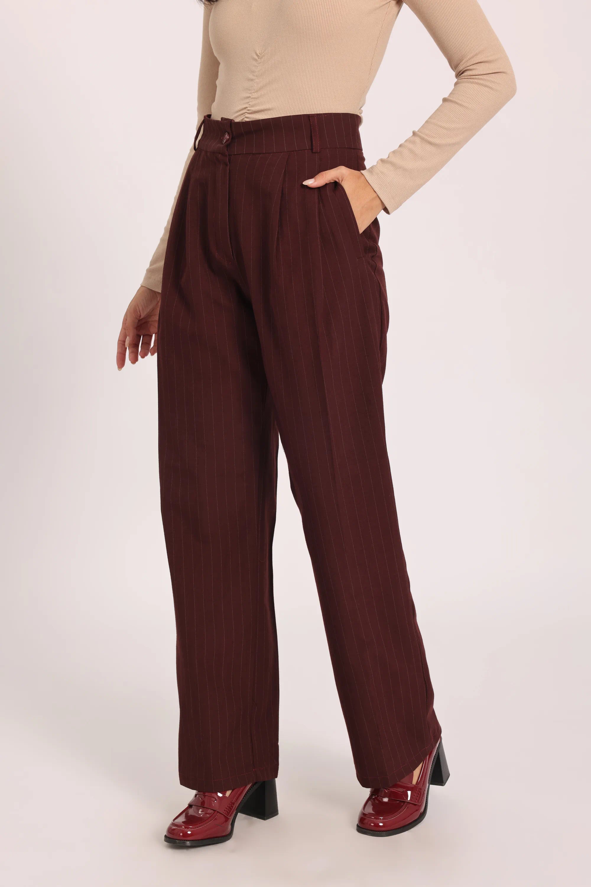 The Urban Tapered Trouser - Burgundy