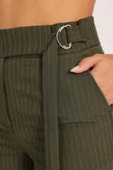 Kairo Stripe Pant - Olive