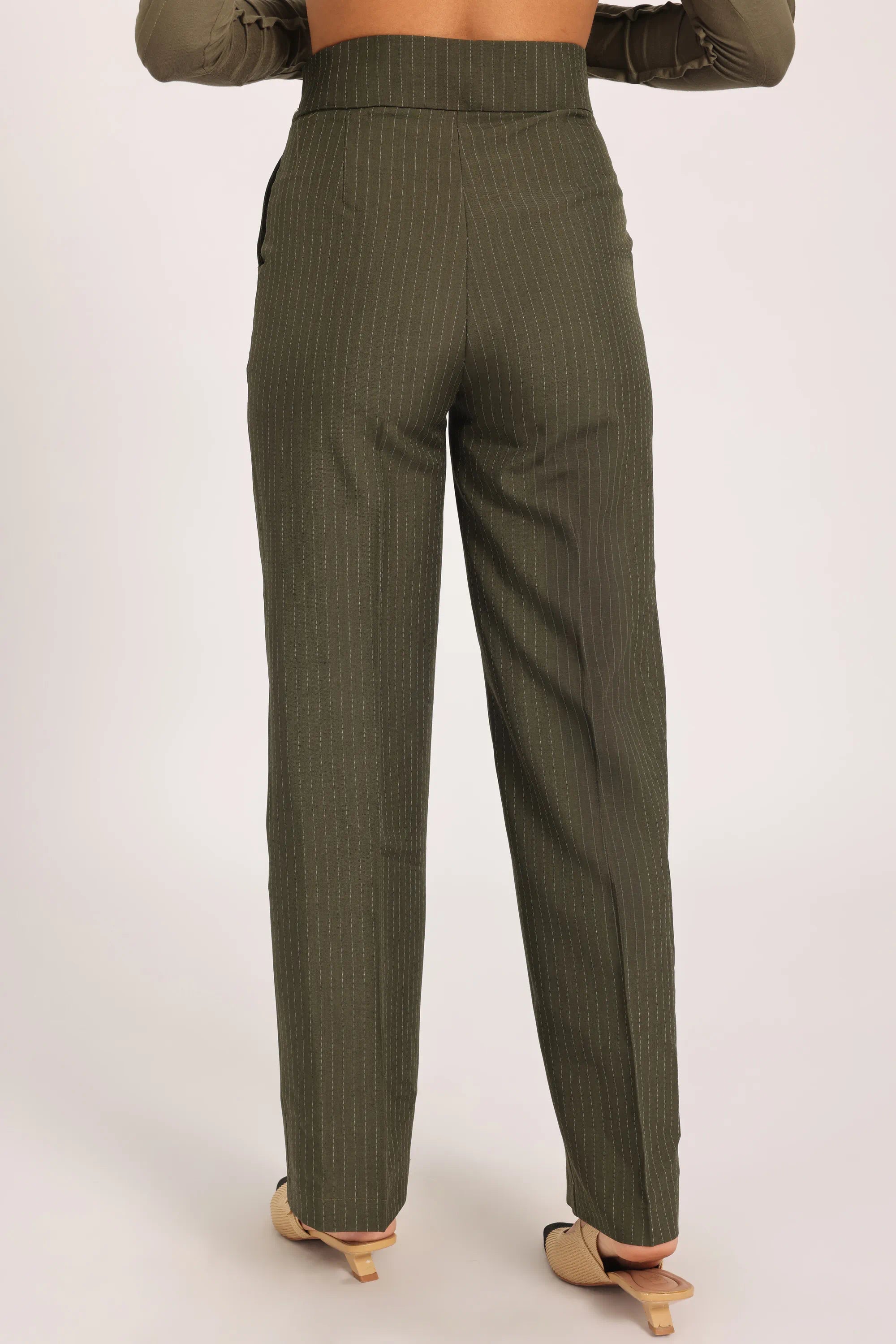 Kairo Stripe Pant - Olive