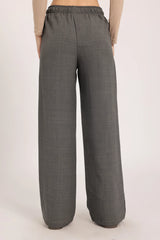 The Relaxed Lounge Wide-Leg Trousers - Gray