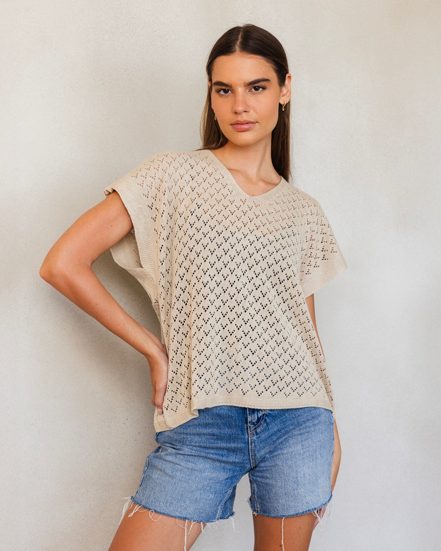 Beach mesh top