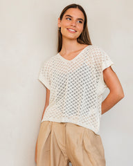Beach mesh top