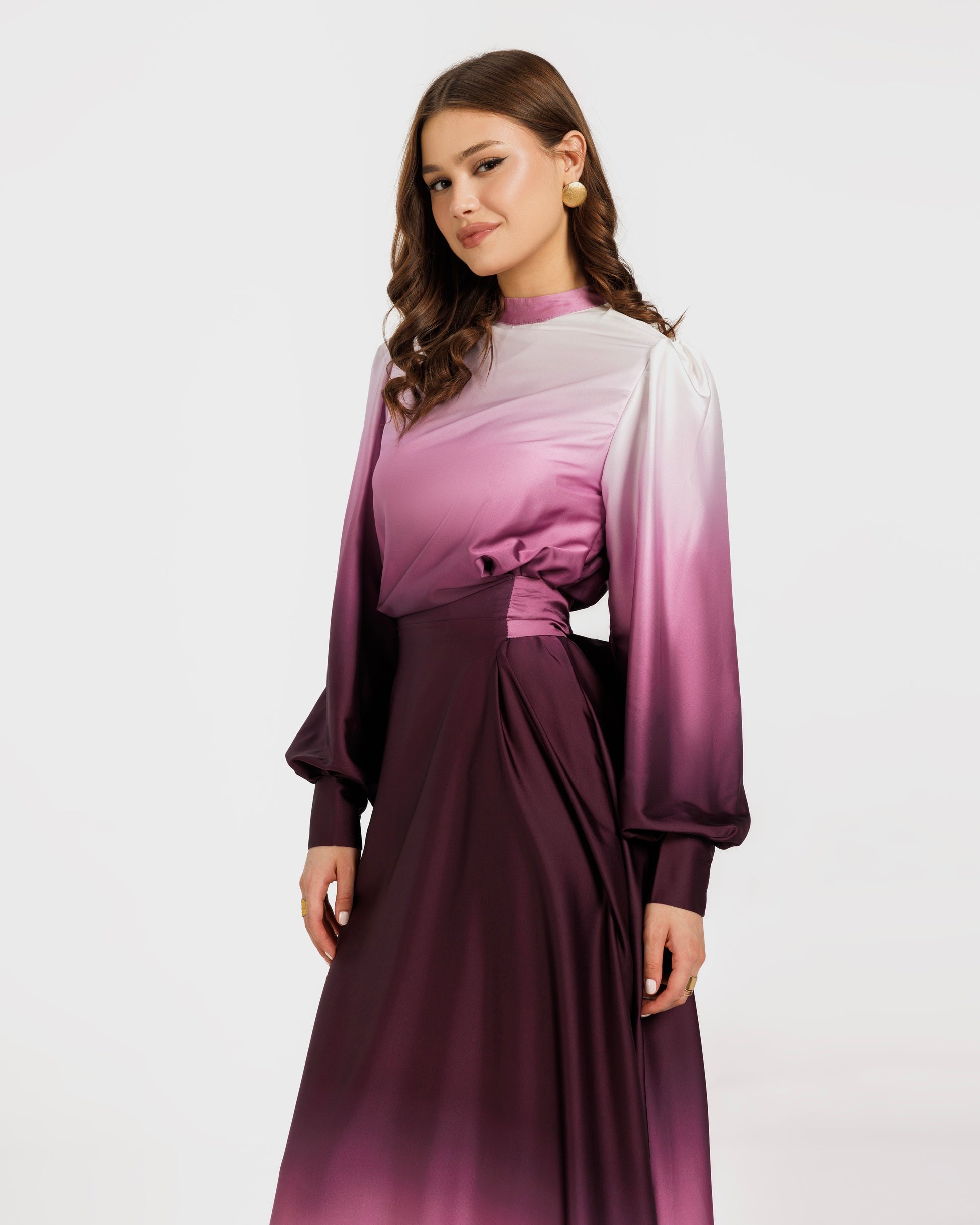 Gradient Satin Dress