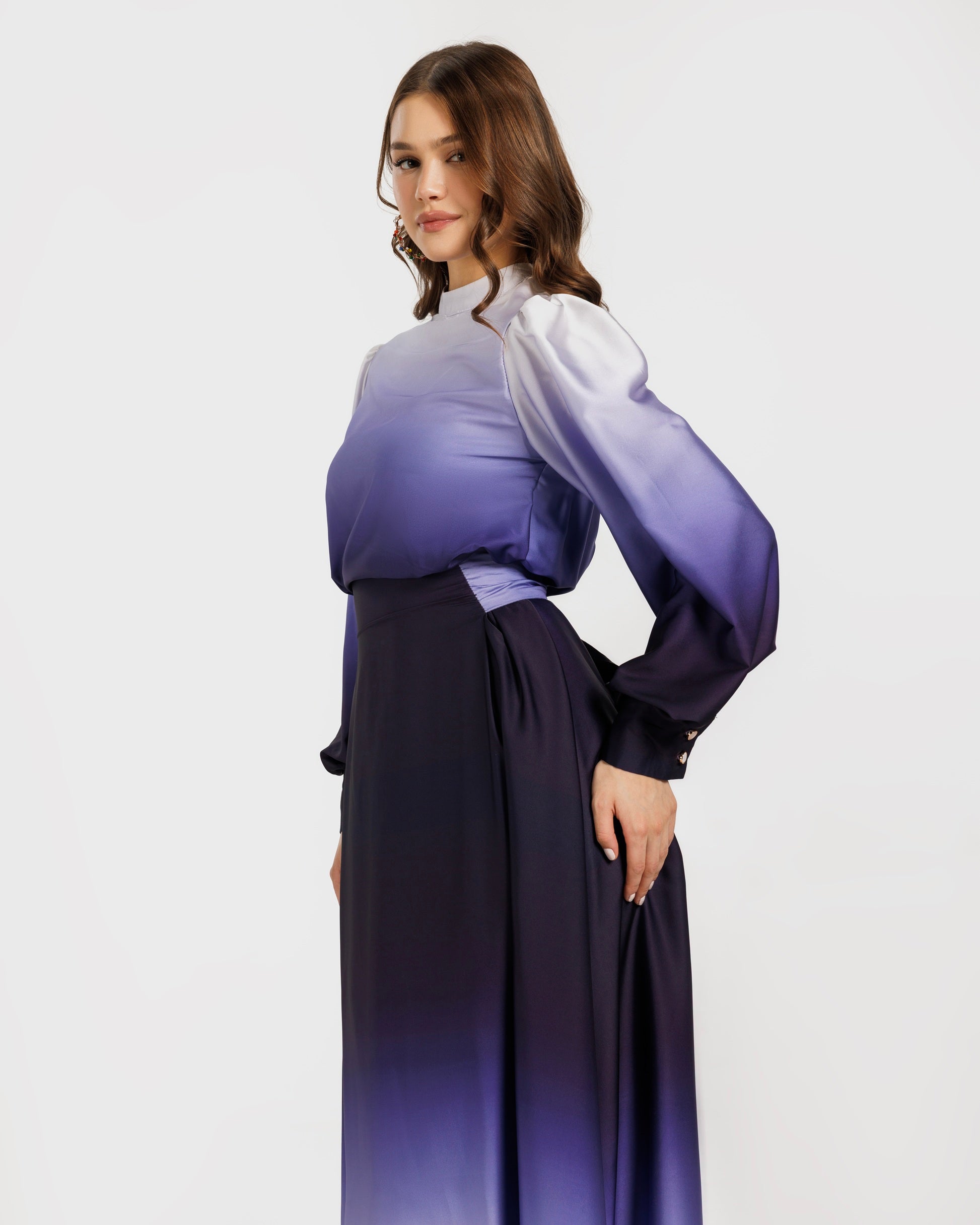 Gradient Satin Dress