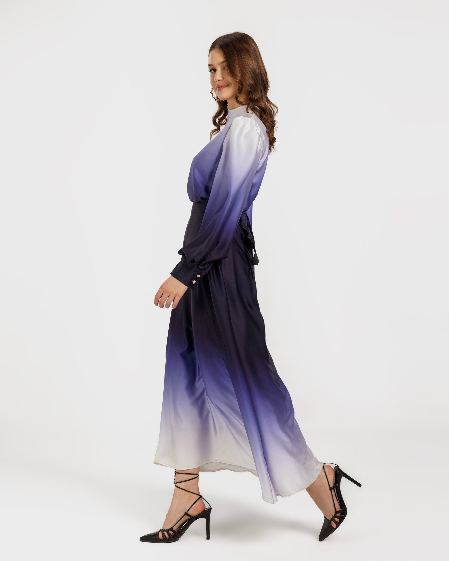Gradient Satin Dress