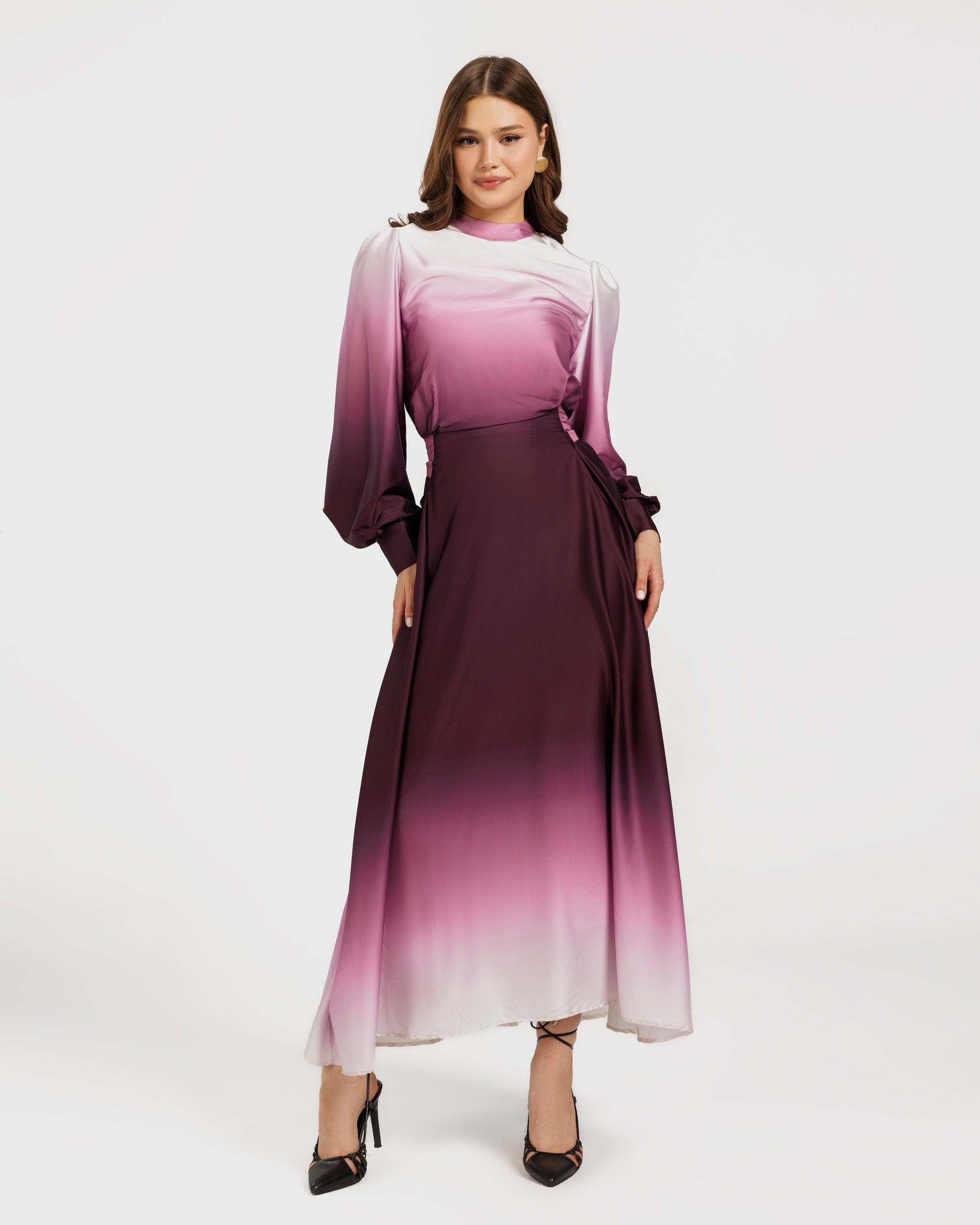Gradient Satin Dress