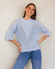Lace-knit top