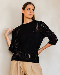 Lace-knit top