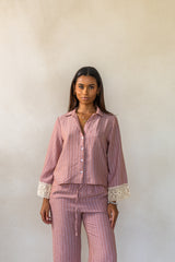 Striped linen set