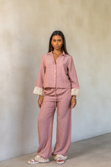 Striped linen set