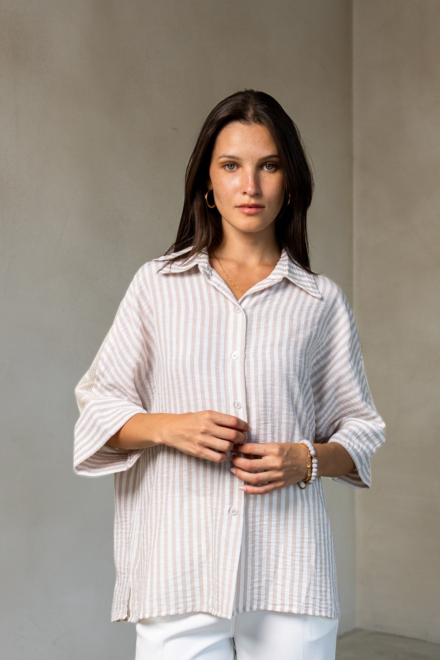 Striped linen shirt