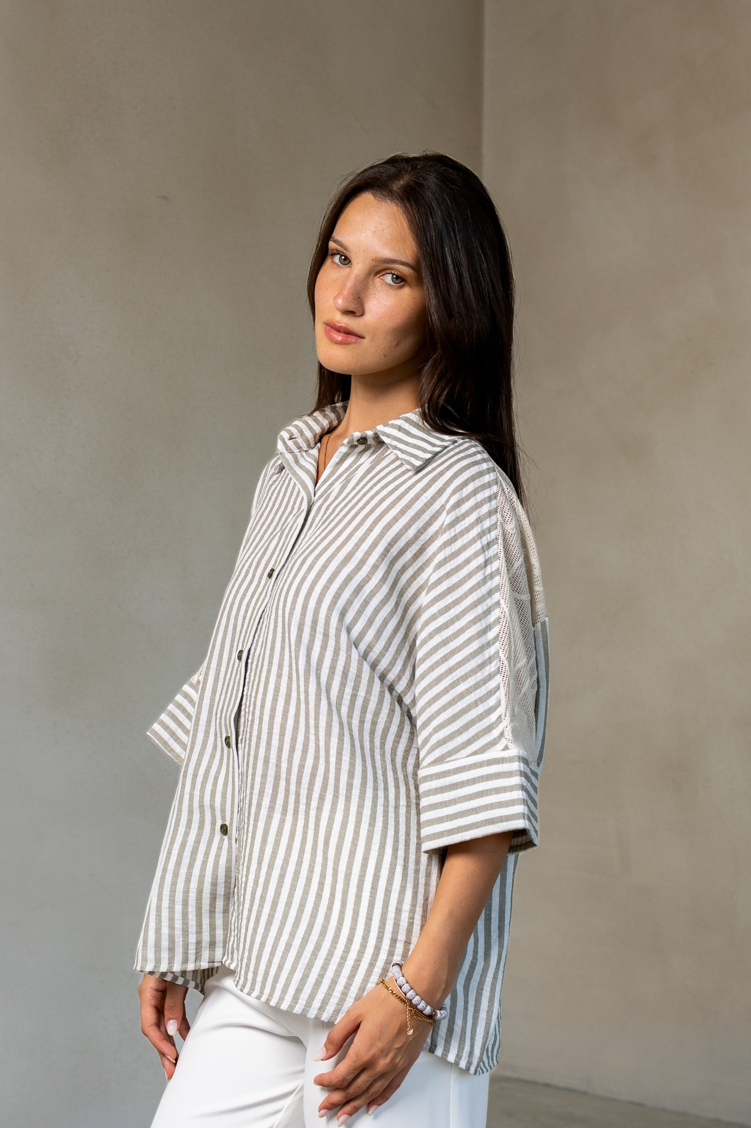 Striped linen shirt