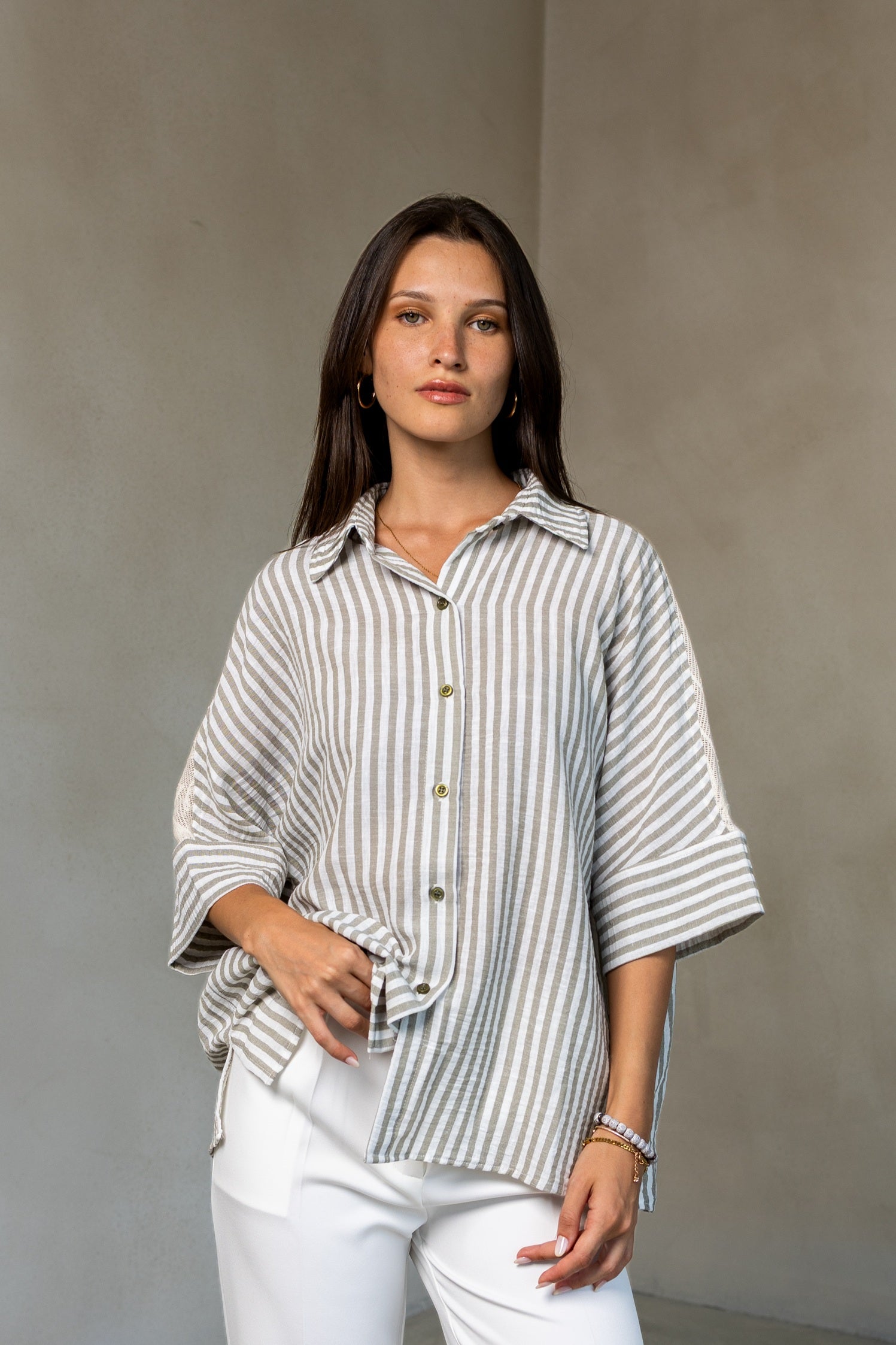Striped linen shirt