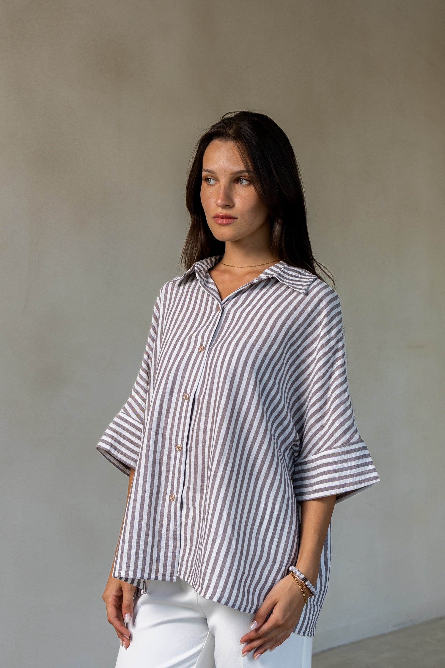 Striped linen shirt