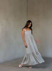 Striped linen dress