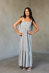 Striped linen dress