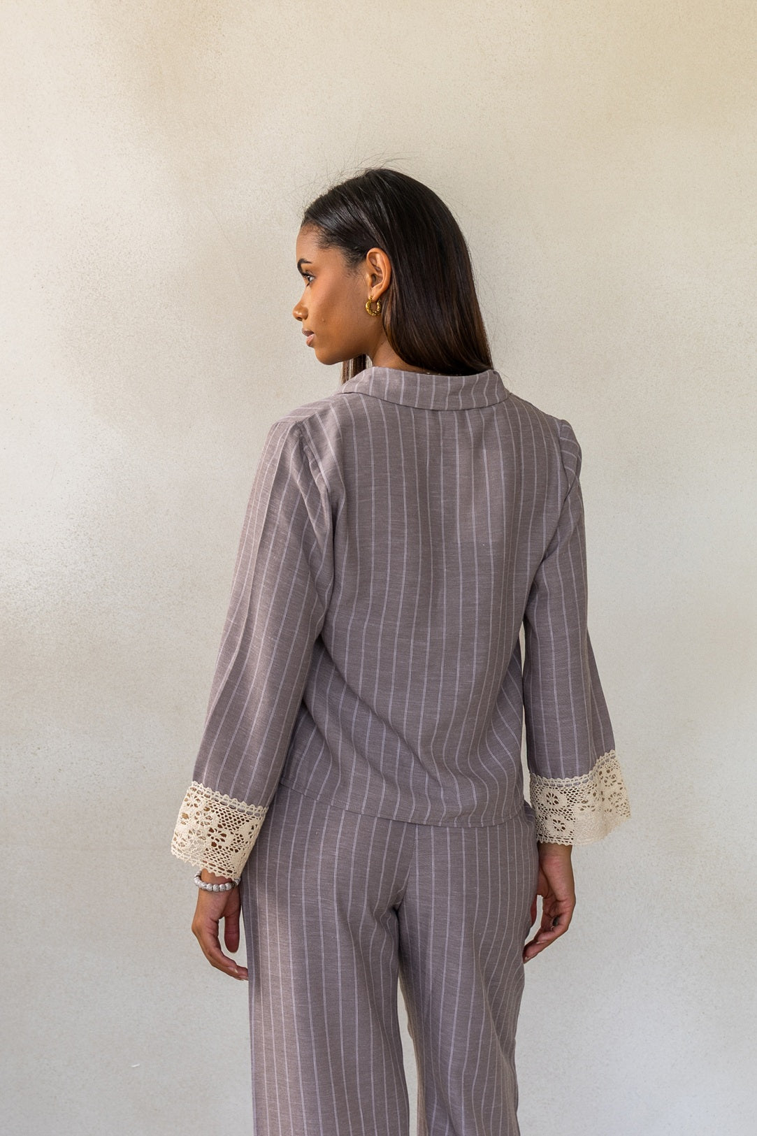 Striped linen set