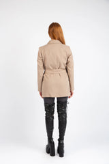 The Tailored Wrap Blazer - Beige