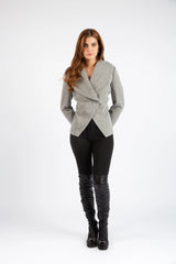 Sculpted Wrap Jacket - Gray