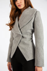 Sculpted Wrap Jacket - Gray
