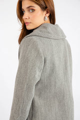 Sculpted Wrap Jacket - Gray