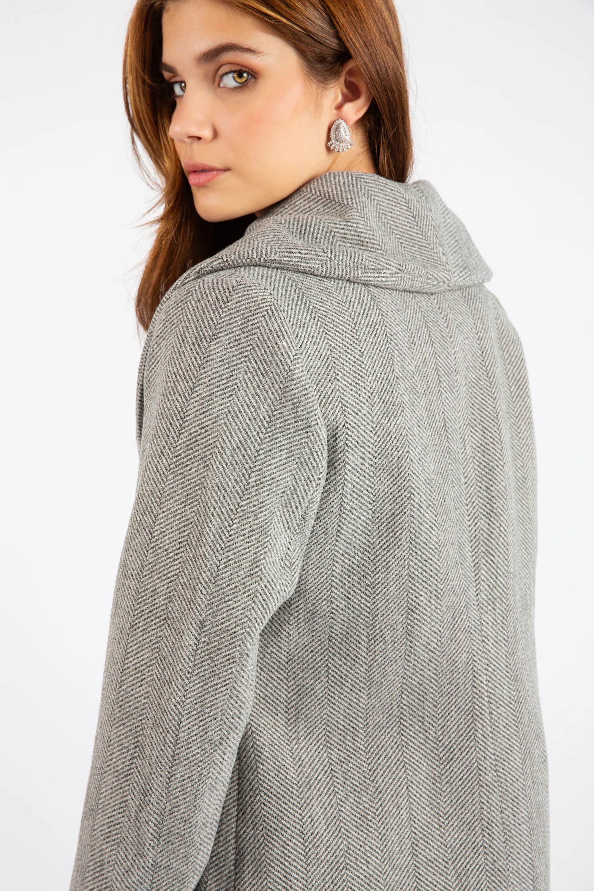 Sculpted Wrap Jacket - Gray