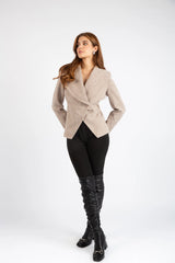 Sculpted Wrap Jacket - Cafe