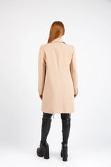 Double-Breasted Tailored Coat - Beige