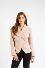 Sculpted Wrap Jacket - Beige