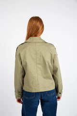The Cropped Commuter Jacket - Olive