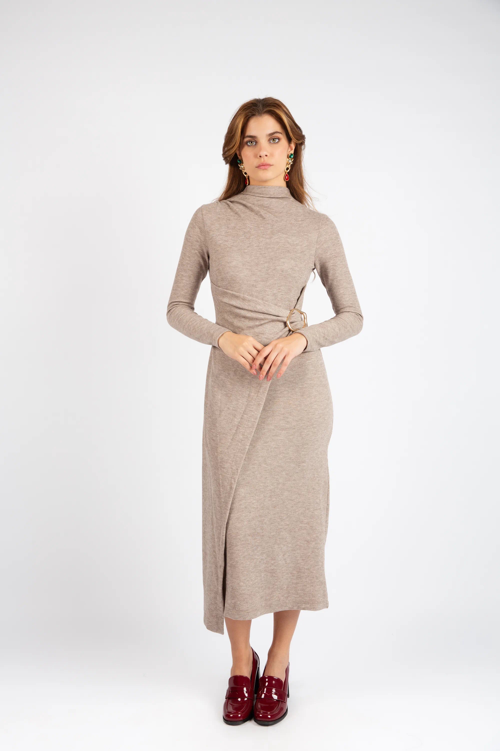 The Heritage Wrap Dress - Brown
