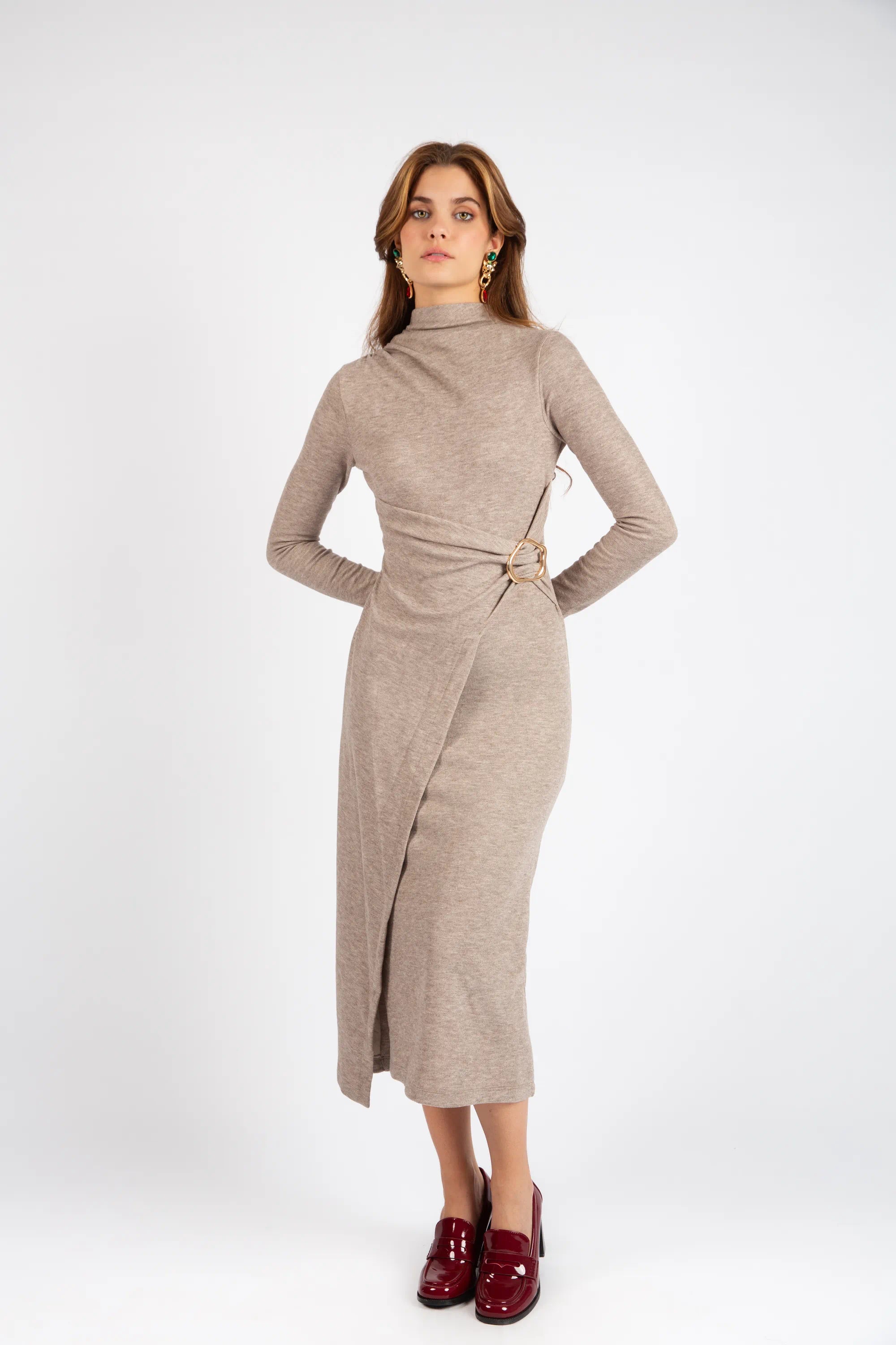 The Heritage Wrap Dress - Brown