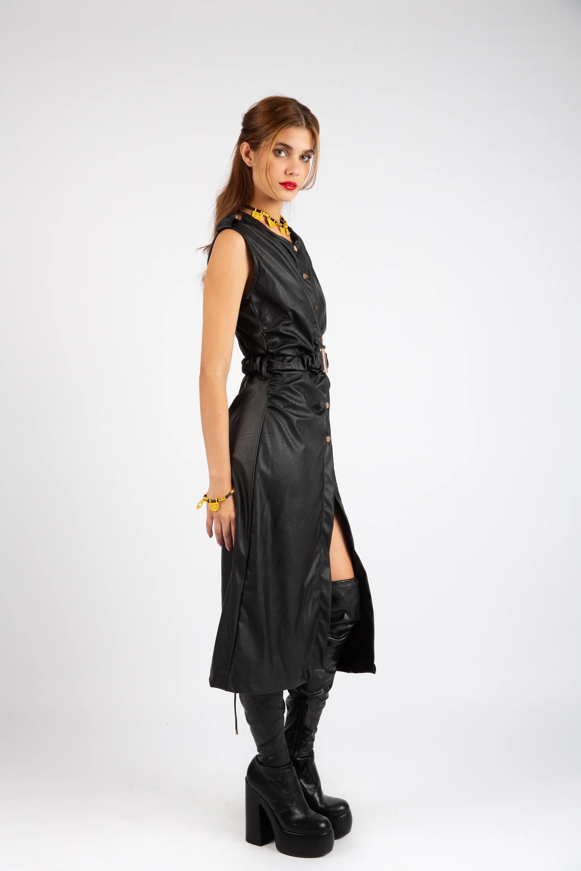 The Matrix Utility Midi Dress - Black
