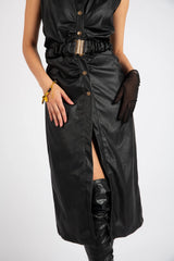 The Matrix Utility Midi Dress - Black